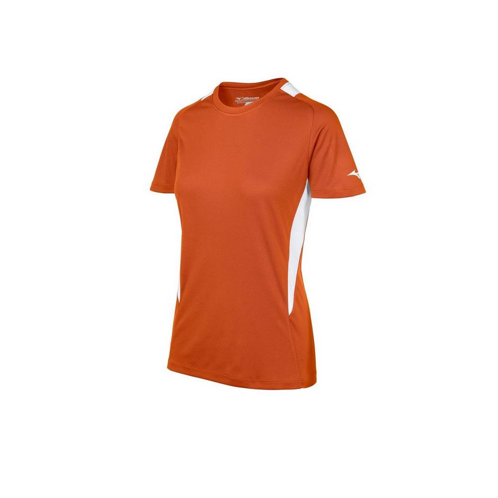 Mizuno Women's Softball Crew Neck Jersey Orange/White (350964-SAX)